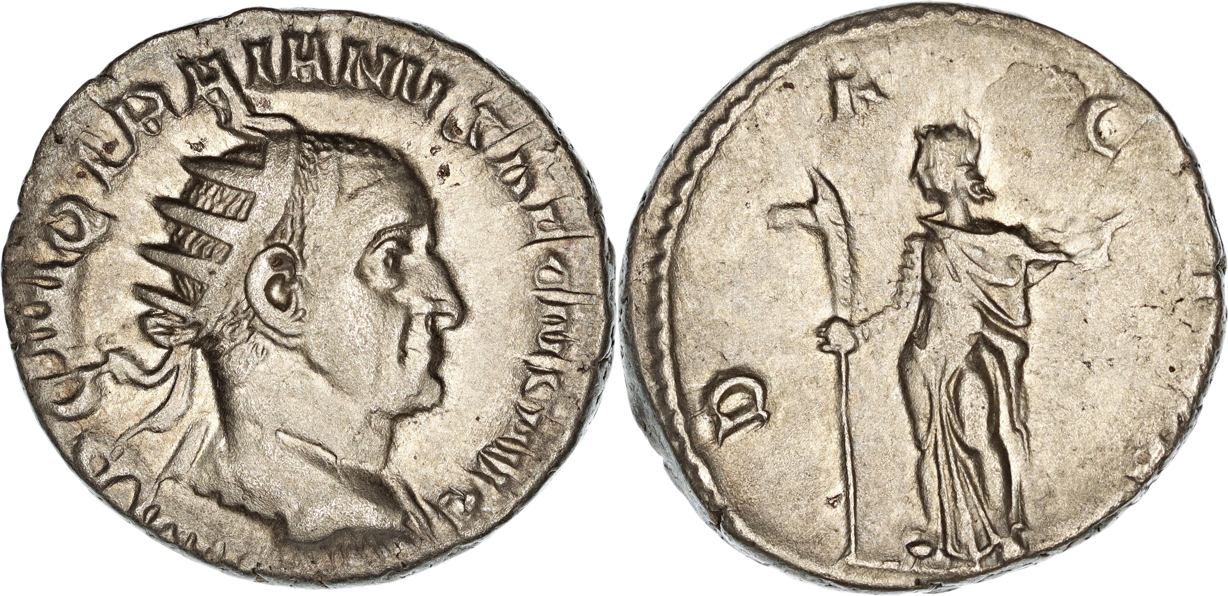 Roman Empire, Trajan Decius, Silver Antoninianus, 249-250 AD, VF