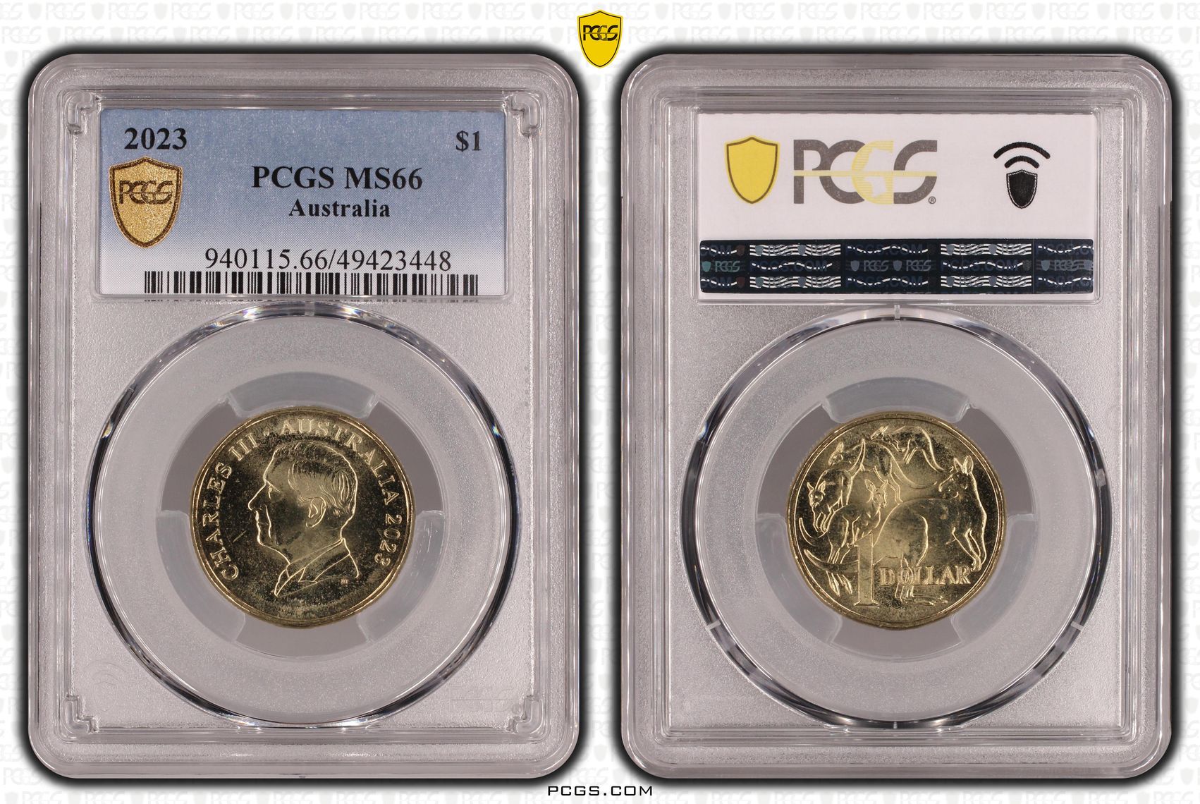 Charles III, One Dollar, 2023, PCGS MS66
