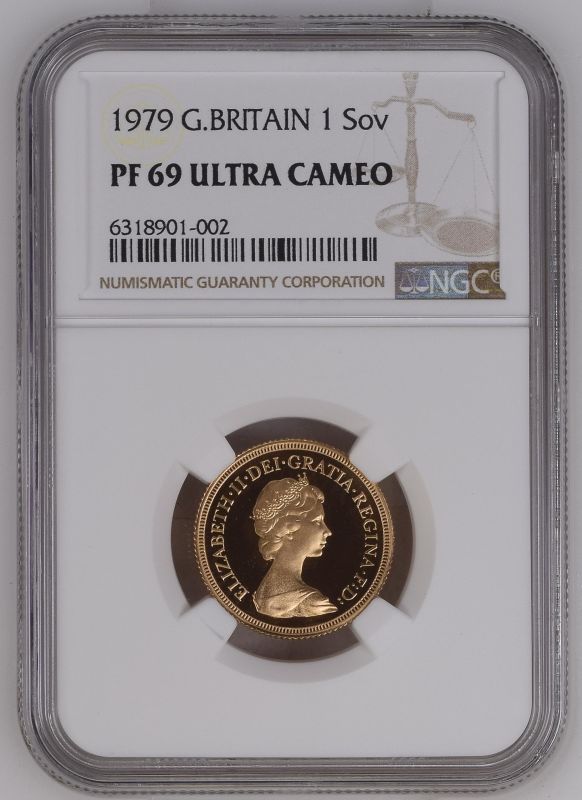 1979 Gold Sovereign Proof NGC PF 69 ULTRA CAMEO | The Coin Cabinet