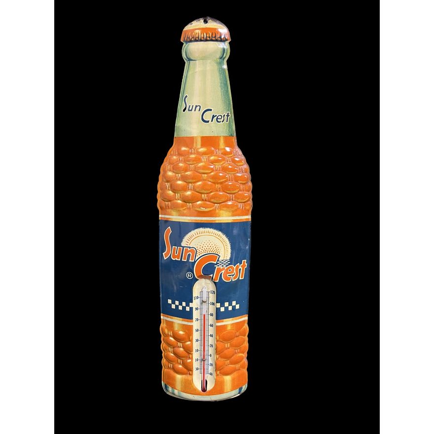 Suncrest Tin Metal Soda Thermometer