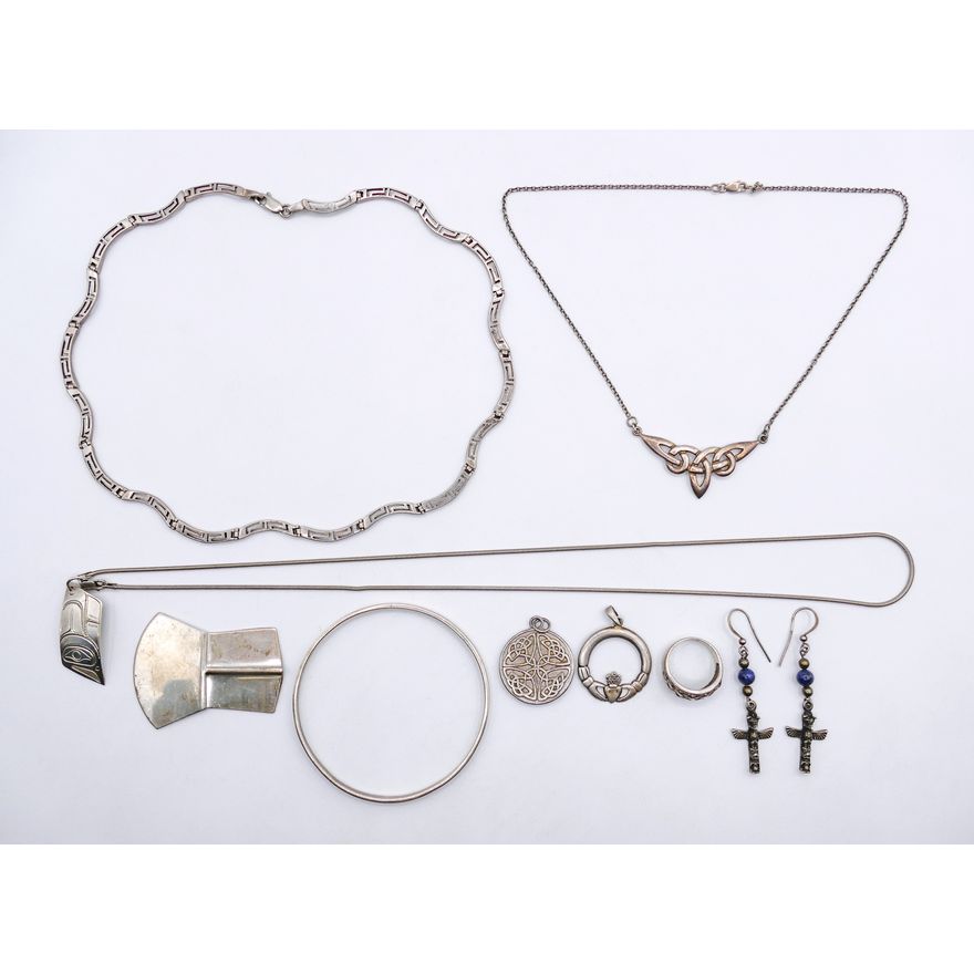 Box Celtic & Native Sterling Jewelry - 101 Grams TW