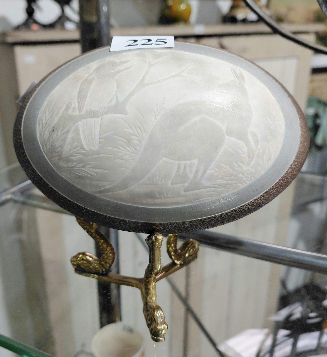 225 · CARVED EMU EGG