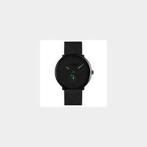 Classic Mesh Steel Quartz Watch - Green Black -Bar 9902090889422- 51745/20675 SN B2 (S6)