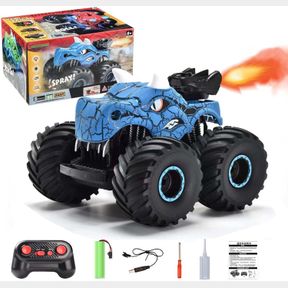 GOOLRC REMOTE CONTROL DINOSAUR CAR, 1:16 SCALE 360 ROTATING DINOSAUR MONSTER TRUCK 2.4GHZ ALL TERRAIN MONSTER TRUCKS FOR BOYS GIRL