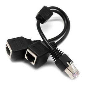 RJ45 1 to 2 Socket LAN Ethernet Network CAT5 Plug Splitter Adapter|