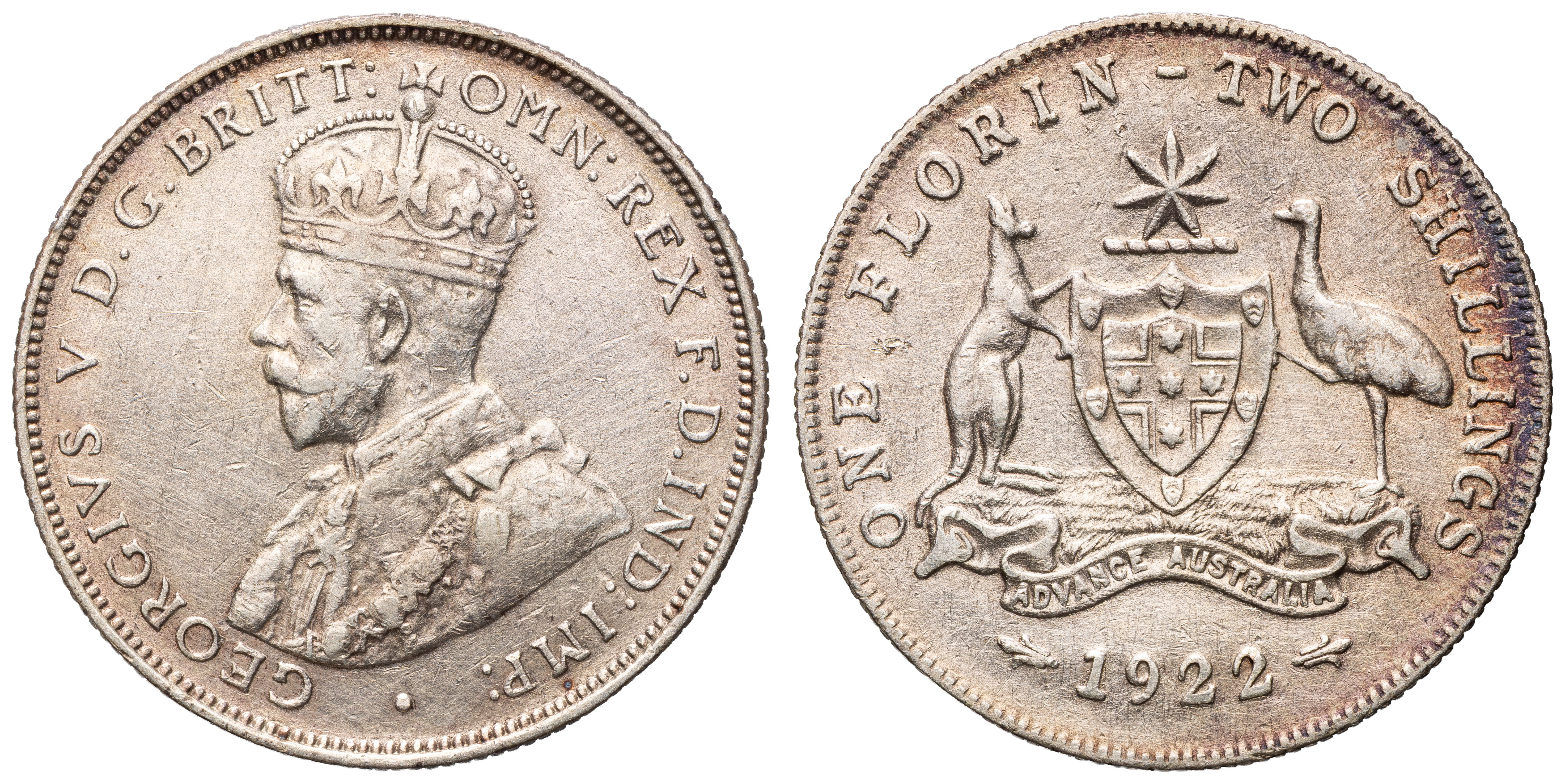 George V, Florin, 1922, aVF
