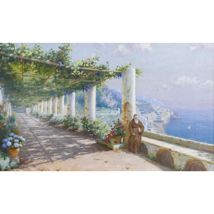Bernardo Hay ''View of Capri'' Oil