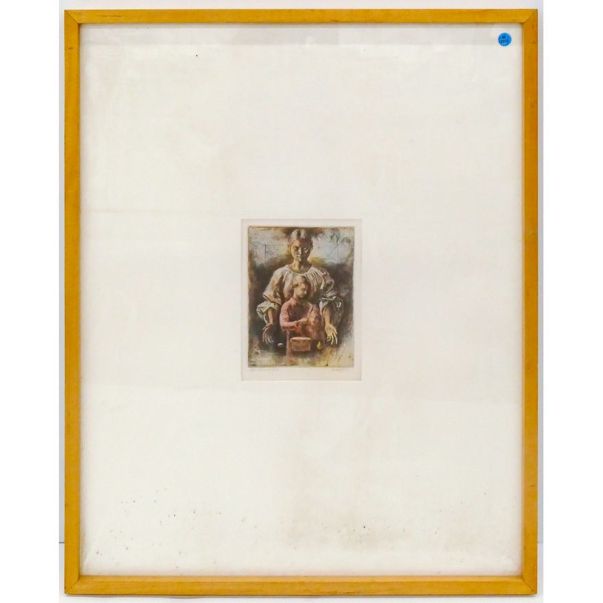 Trevor Southey ''Stewardship II'' Etching Framed 32.5''x25.75''.