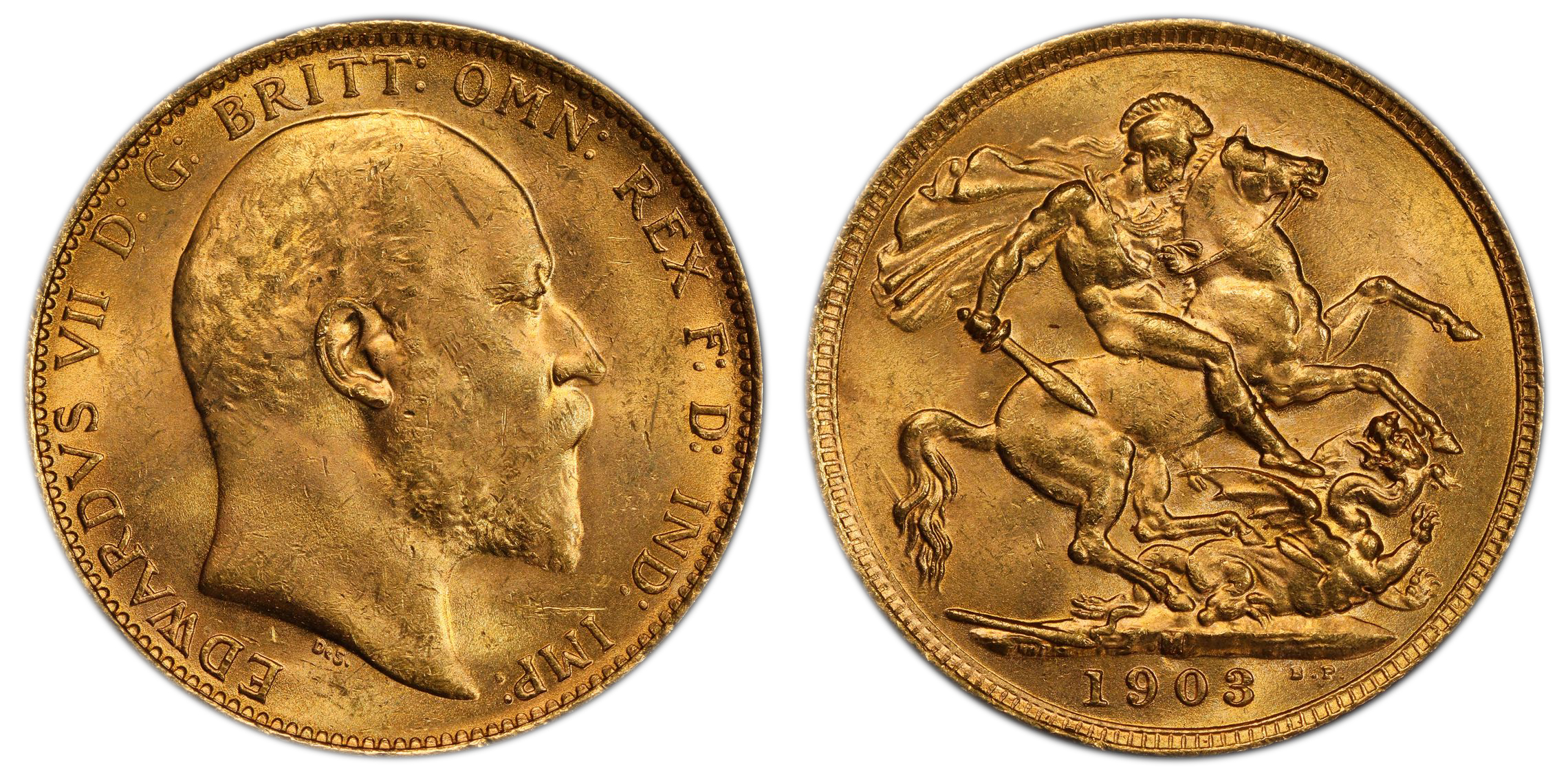 Edward VII, Sovereign, 1903-M, PCGS MS63