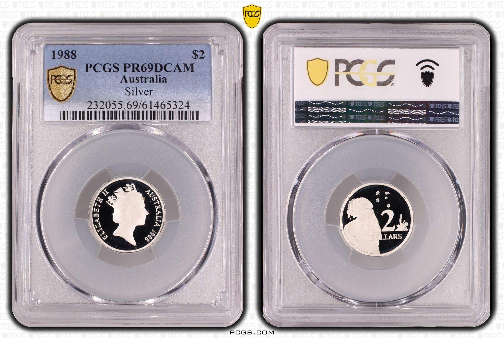 Silver, Two Dollar, 1988, PCGS PR69DCAM