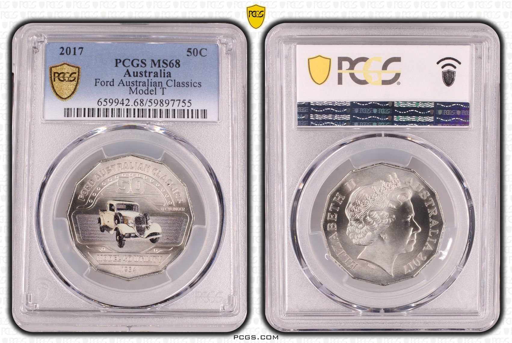 Ford Australian Classics Model T, Fifty Cent, 2017, PCGS MS68