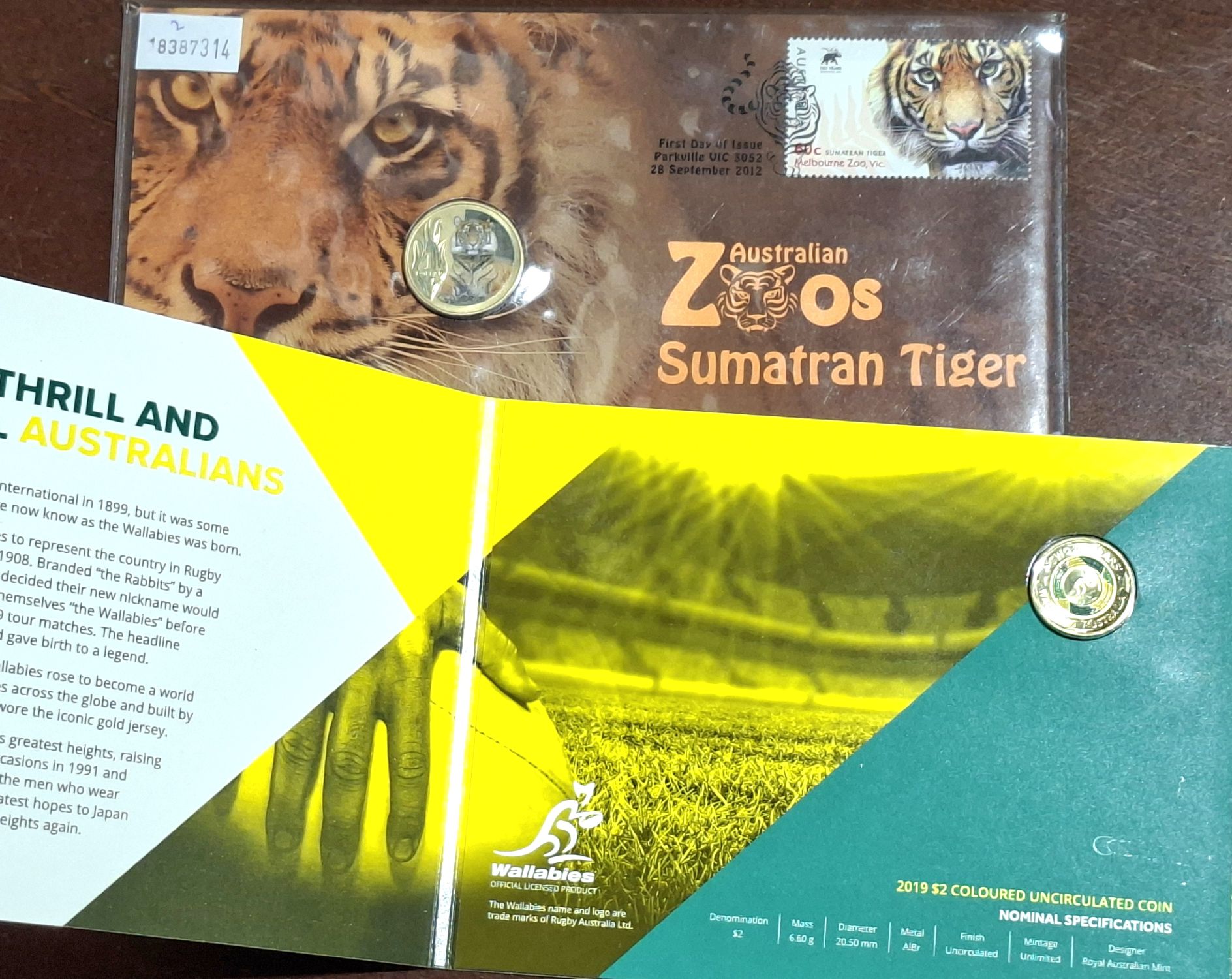 1436 · COLOURED AUSTRALIAN COINS