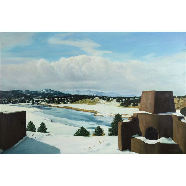 Ruth Goldsborough (1918-2013), Jemez Mountains from Las Campanas, 1997