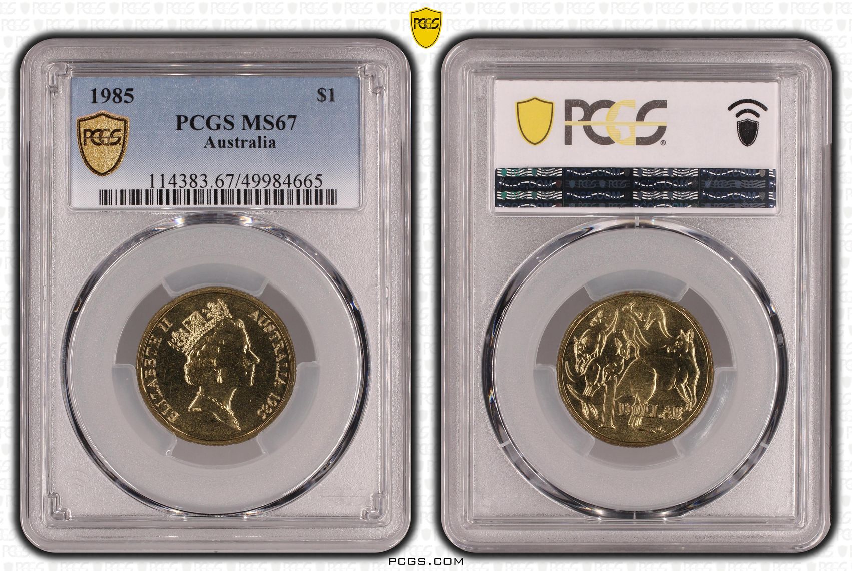 186 · One Dollar, 1985, PCGS MS67