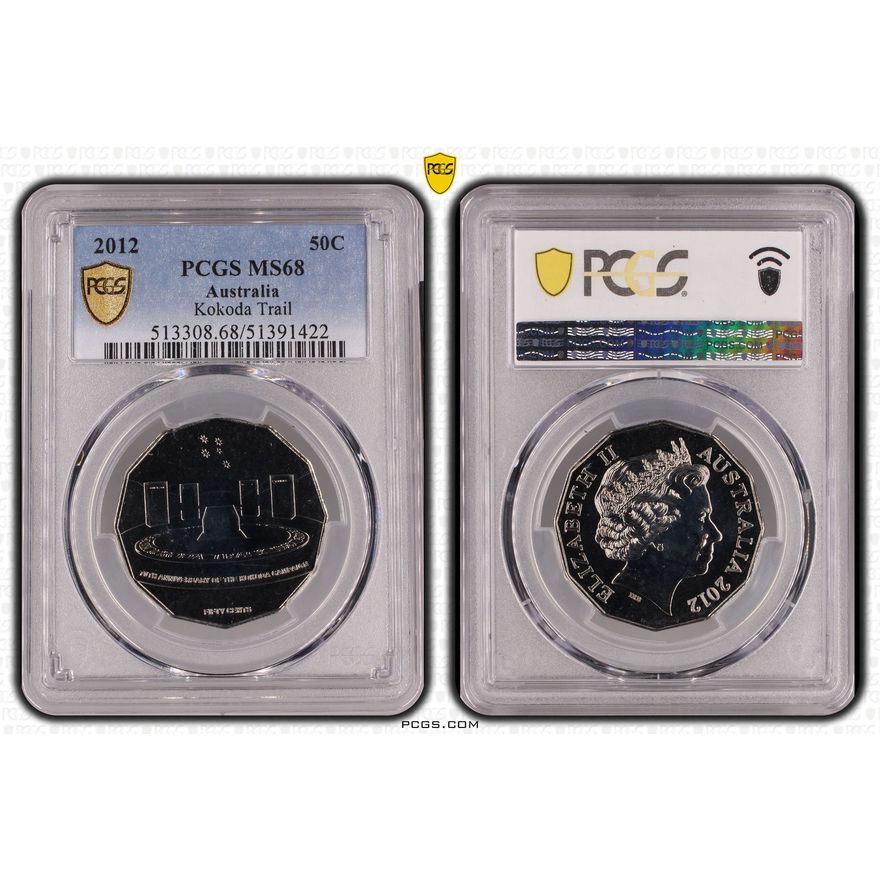 Kokoda Trail, Fifty Cent, 2012, PCGS MS68
