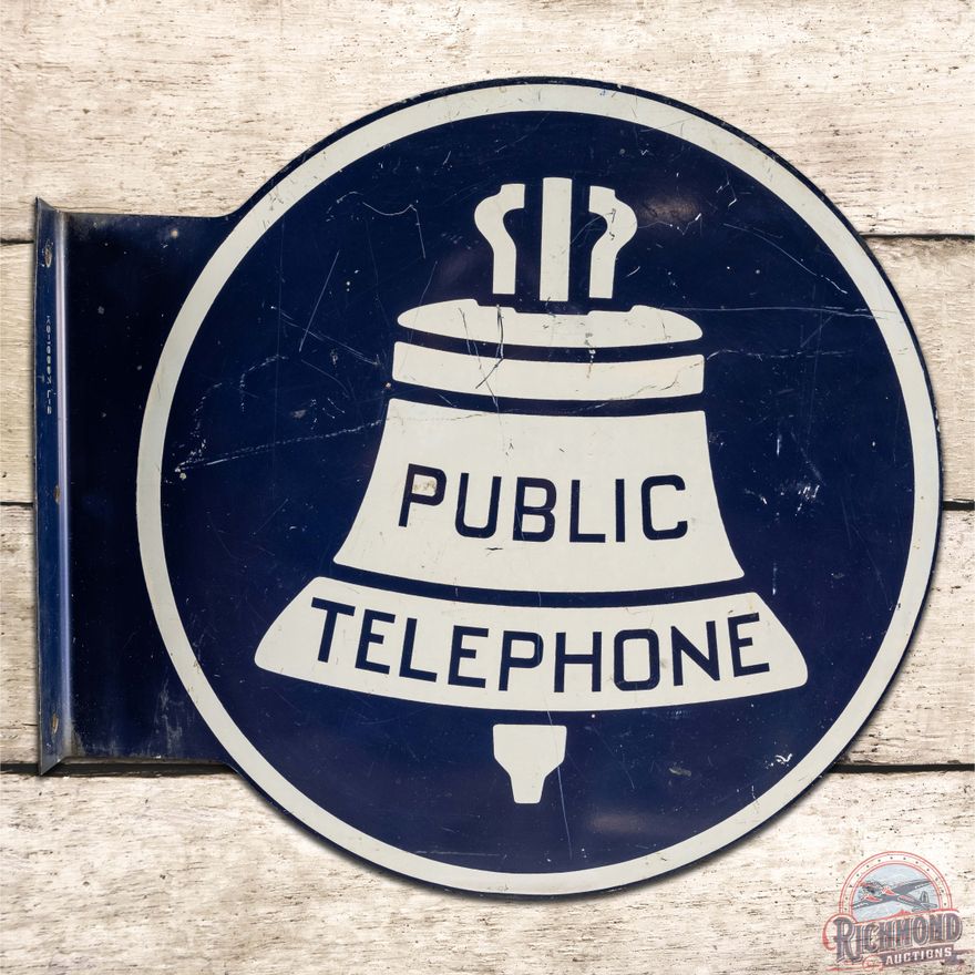 Public Telephone DST Flange Sign w/ Bell Logo