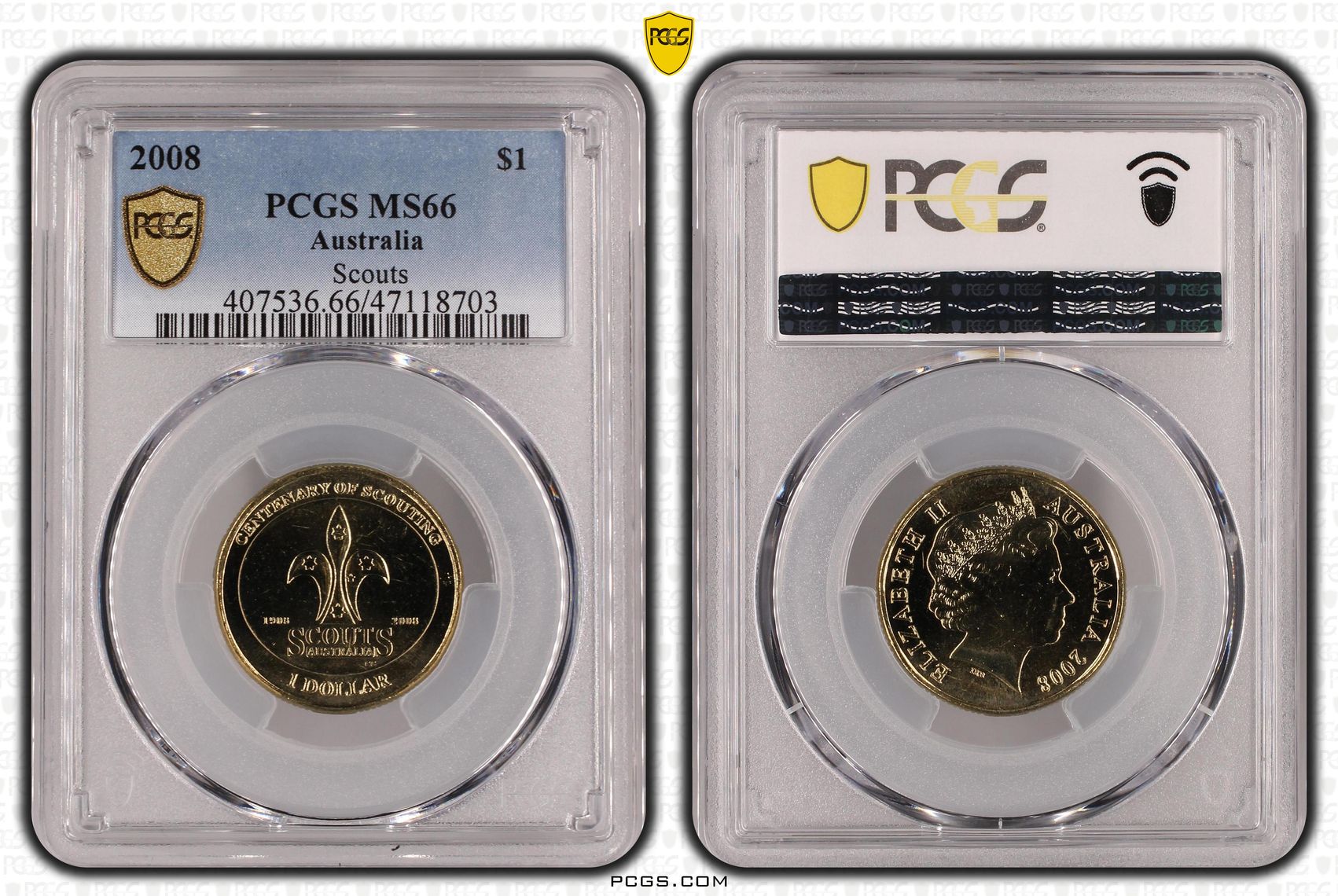 Scouts, One Dollar, 2008, PCGS MS66