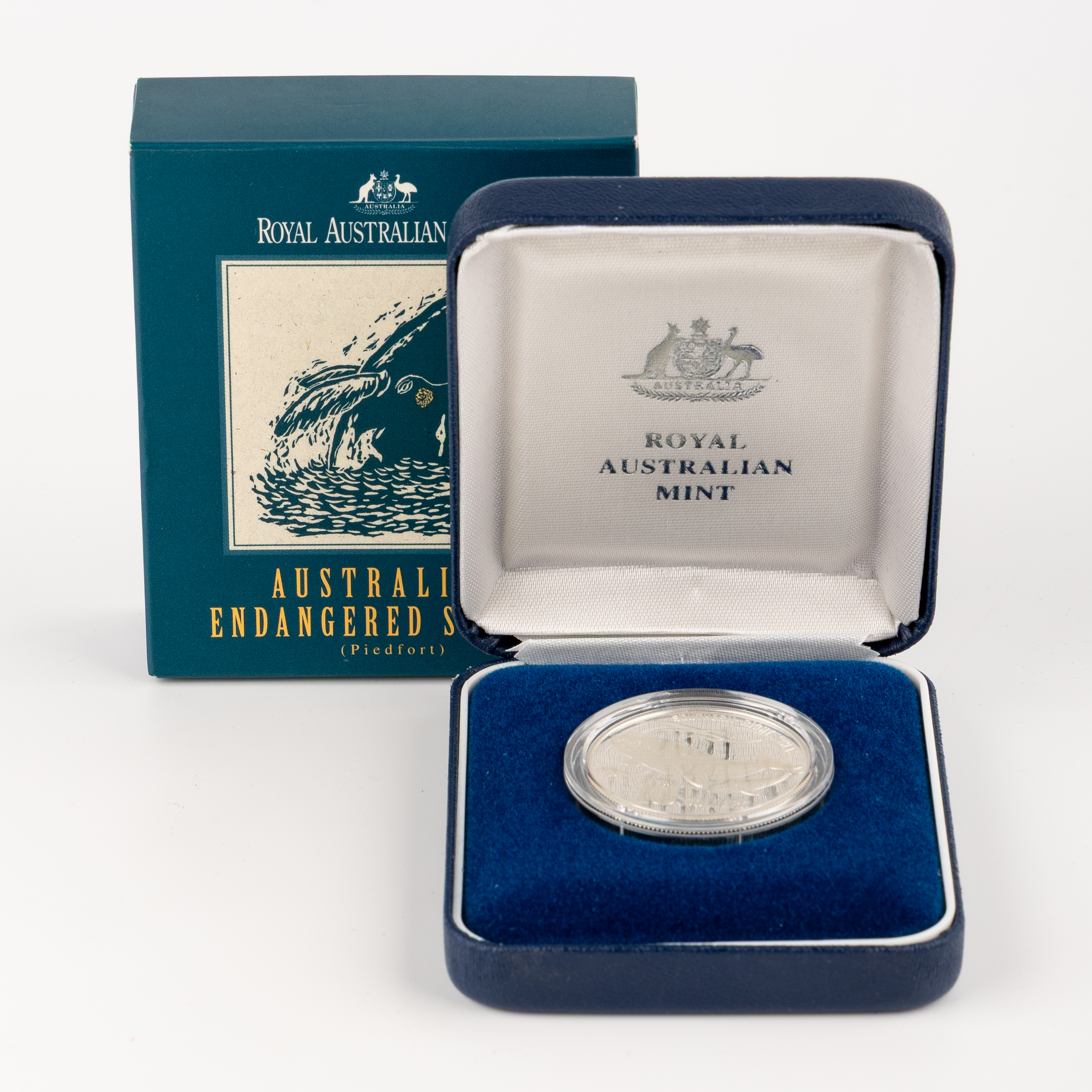 Endangered Species Piedfort Silver Proof Coin - Whale, Ten Dollars, 1996, PCGS