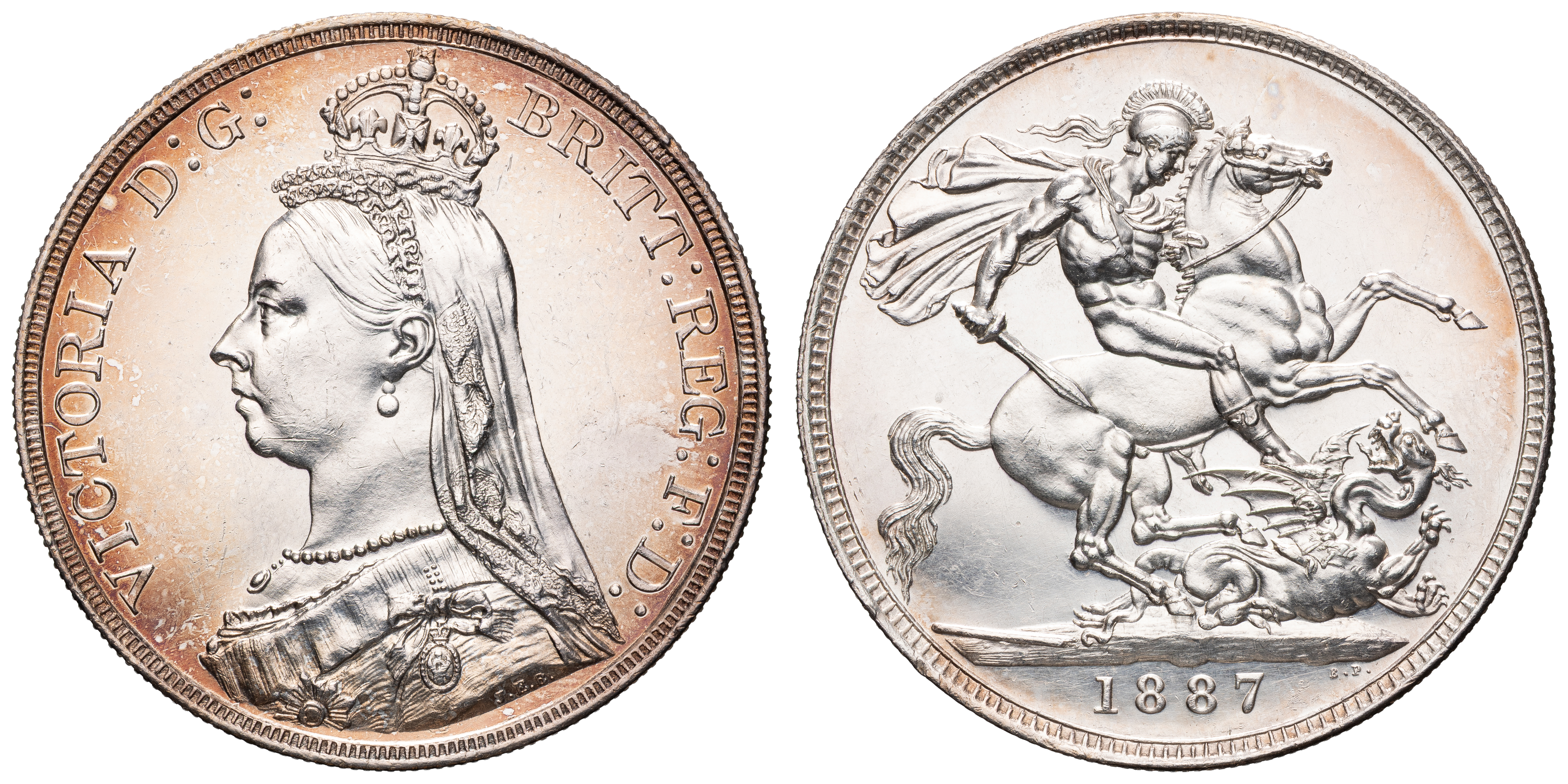 Great Britain, Victoria, Crown, 1887, aFDC