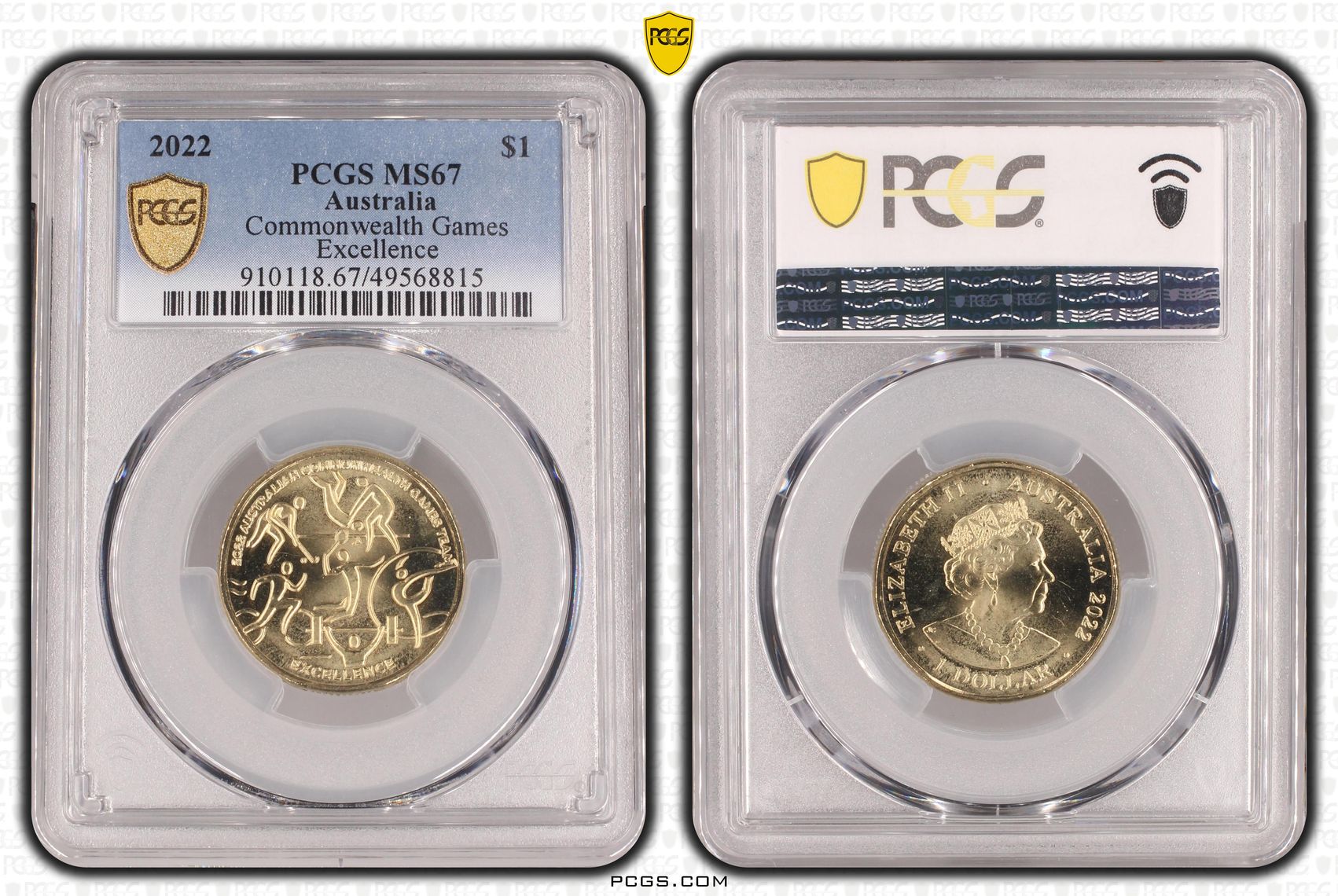 Commonwealth Games - Excellence , One Dollar, 2022, PCGS MS67
