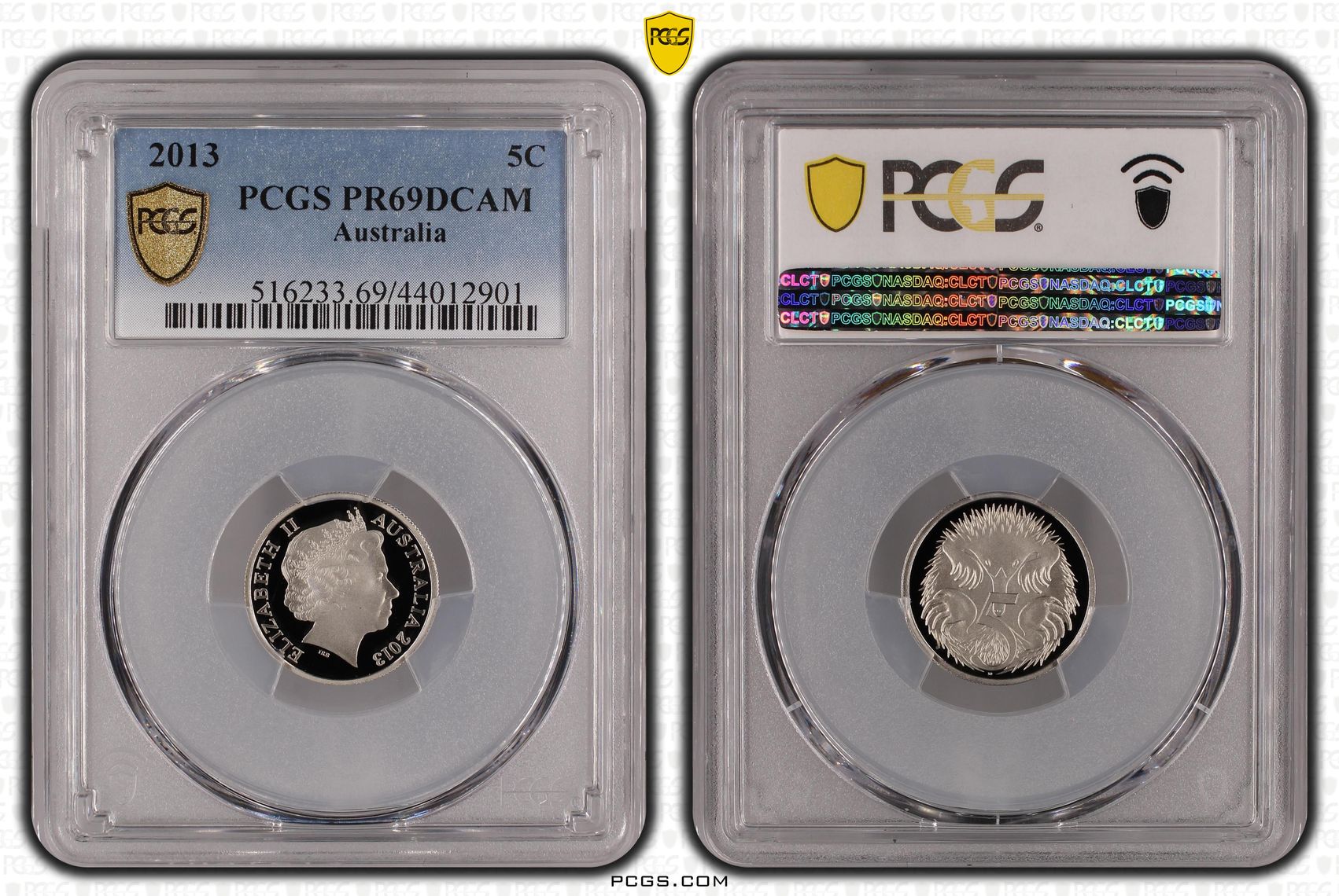 Elizabeth II, Five Cent, 2013, PCGS PR69DCAM