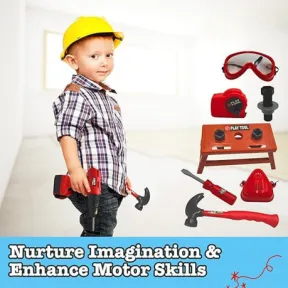 Mu Bear Co Tool Toy In Carrycase Toolset With Electric Drill |