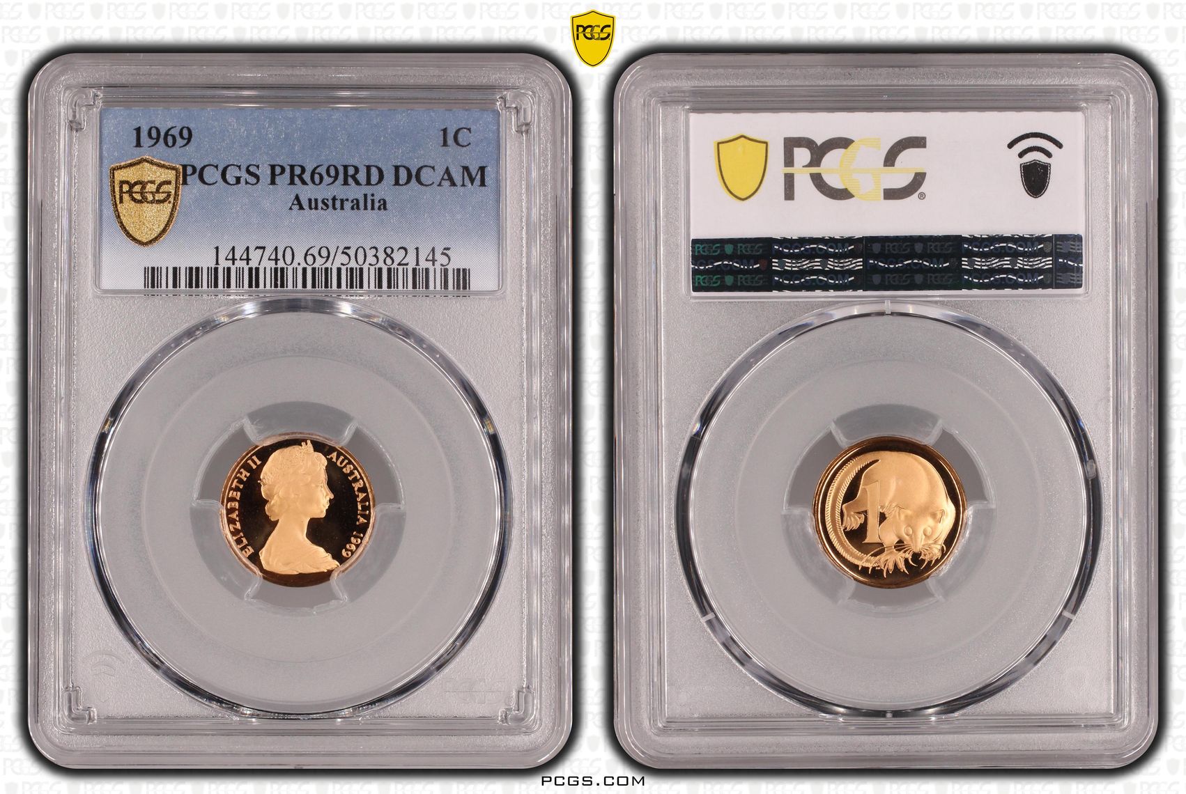 , One Cent, 1969, Pcgs Pr69dcam
