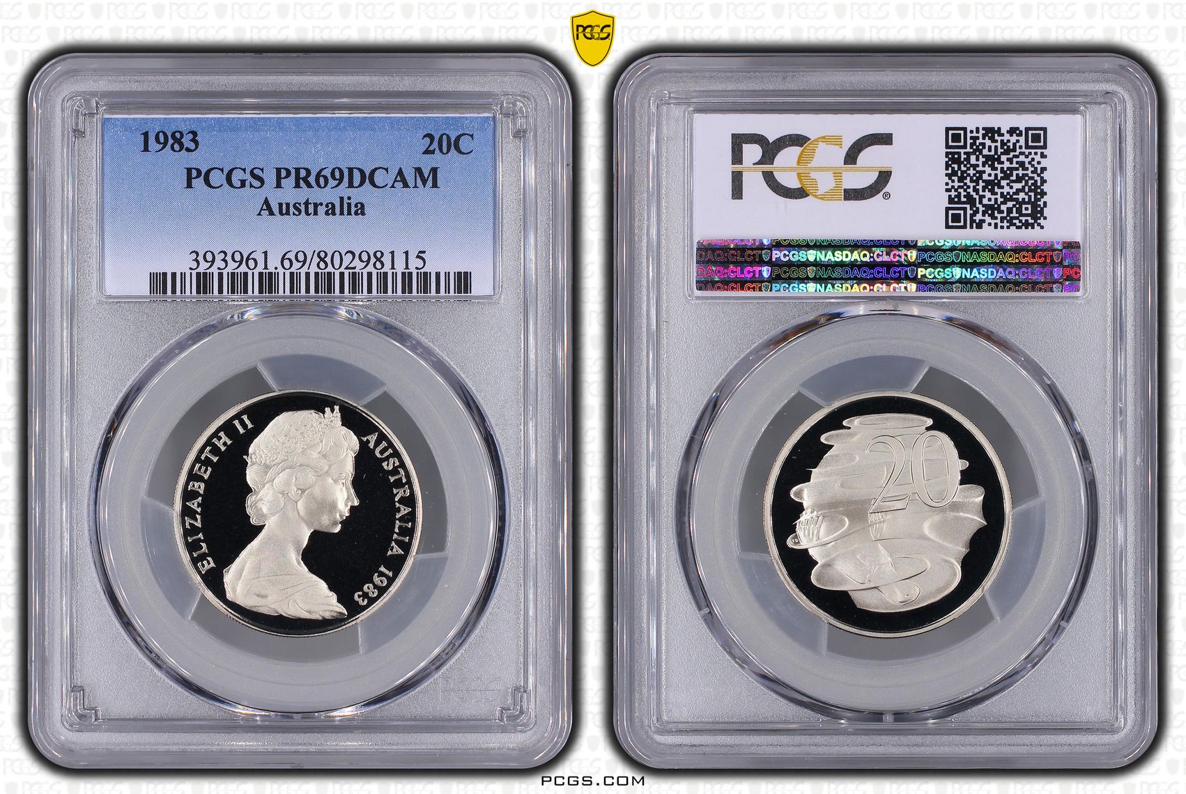Twenty Cent, 1983, PCGS PR69DCAM