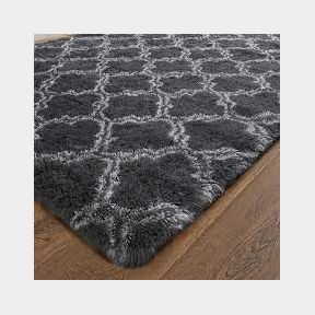 Light Rug Fluffy Carpet - Dark Grey --51462/4767 Cb3