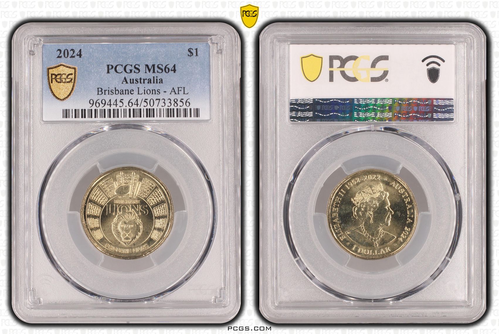 Brisbane Lions - AFL , One Dollar, 2024, PCGS MS64