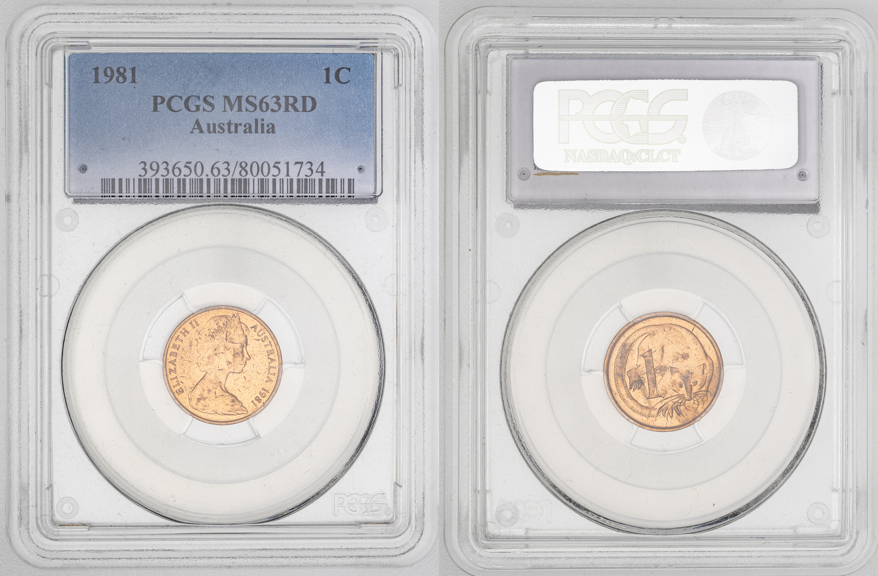 81 · Elizabeth II,  , One Cent, 1981, PCGS MS63RD