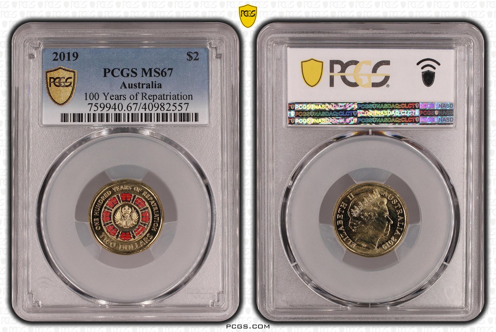 Elizabeth II, Two Dollar, 2019, MS67