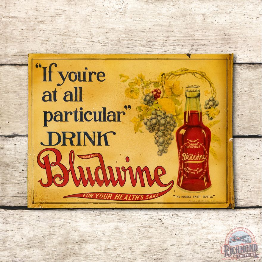 Bludwine "If You're At All Particular Drink" Metal Flange Sign TAC 8