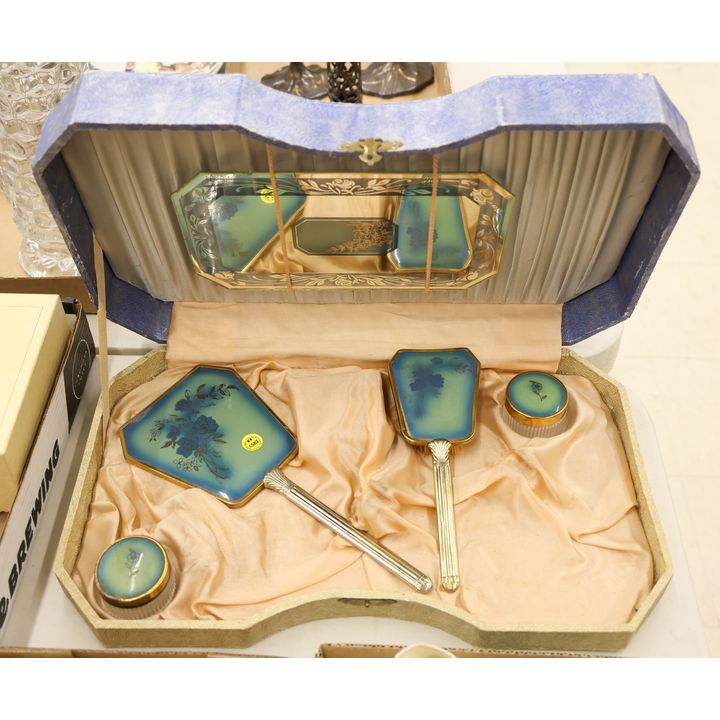 Vintage Floral Dresser Set in Original Box
