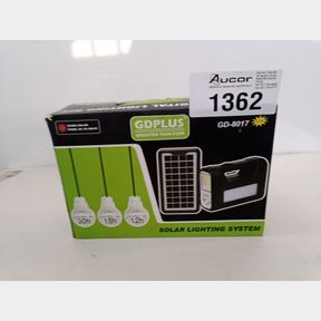 GD-8216 RECHARGEABLE SOLAR DIGITAL LIGHT KIT FM RADIO MP3 PLAYER -