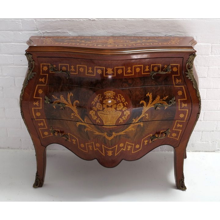LARGE FRENCH INLAID COMMODE to be sold Subject to Confirmation