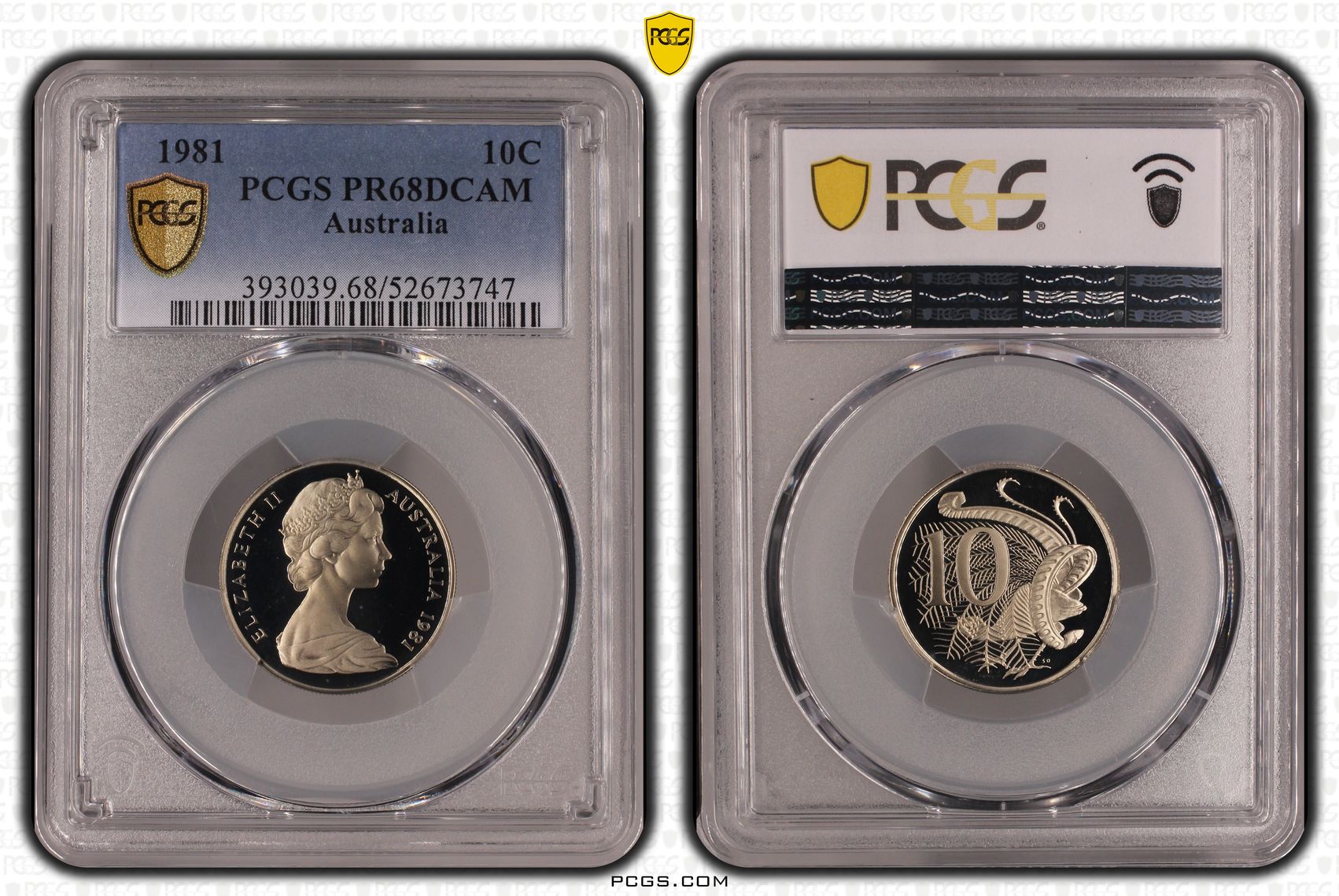 Ten Cent, 1981, Pcgs Pr68dcam