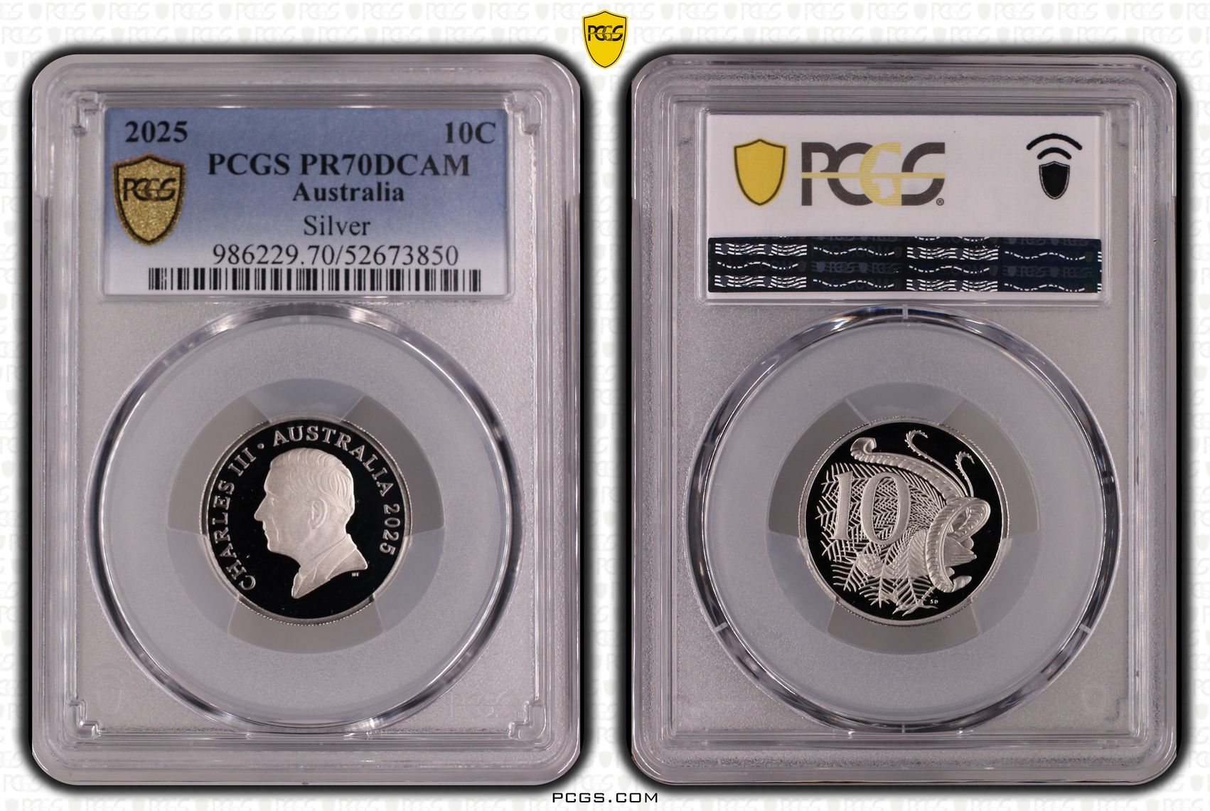 Silver, 11/0, Ten Cent, 2025, PR70DCAM