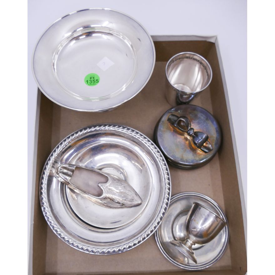 Box MISC Sterling & 800 Silver Table Pieces- 444g TW