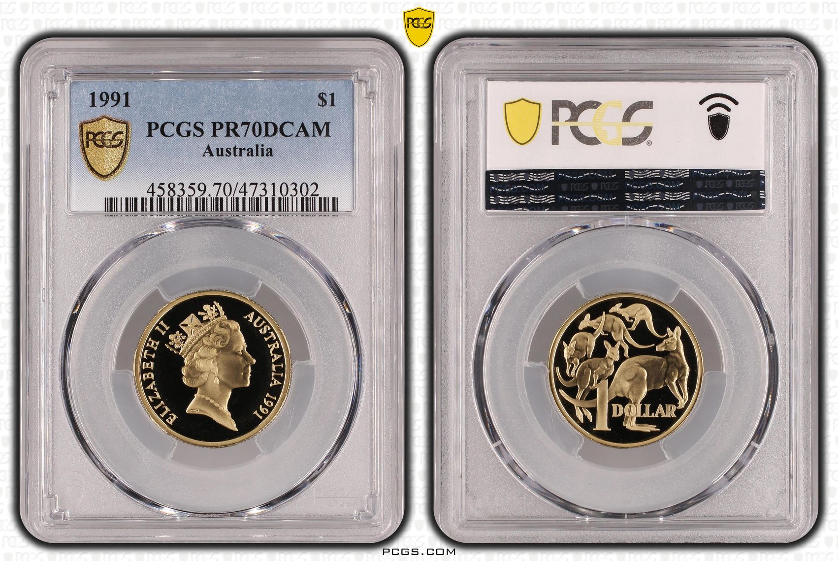 Elizabeth II, One Dollar, 1991, PCGS PR70DCAM