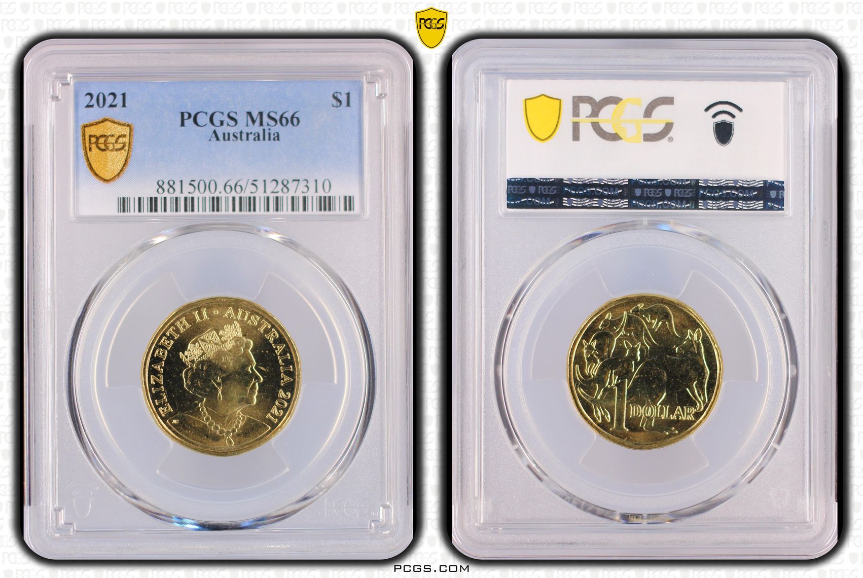 299 · One Dollar, 2021, PCGS MS66