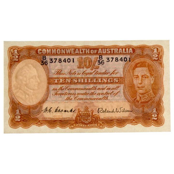 Coombs/Wilson, Ten Shillings, 1952, aUNC