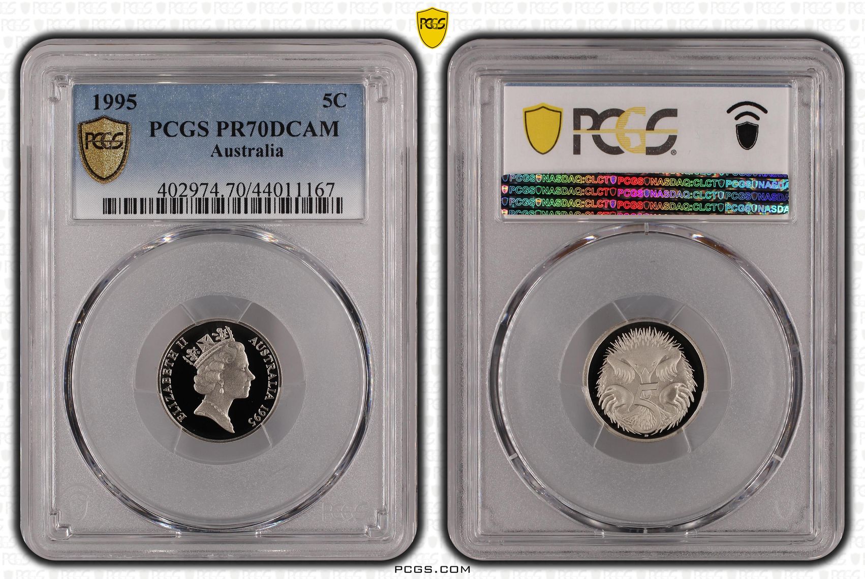 1995 Australia Five Cent, 5c PCGS - PR70DCAM POP 26/0 -167