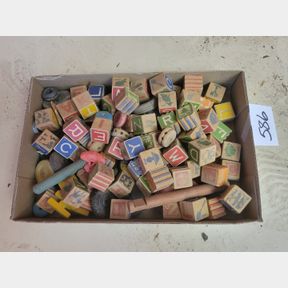 Large Assortment of Antique Wood Blocks and Some Other Items