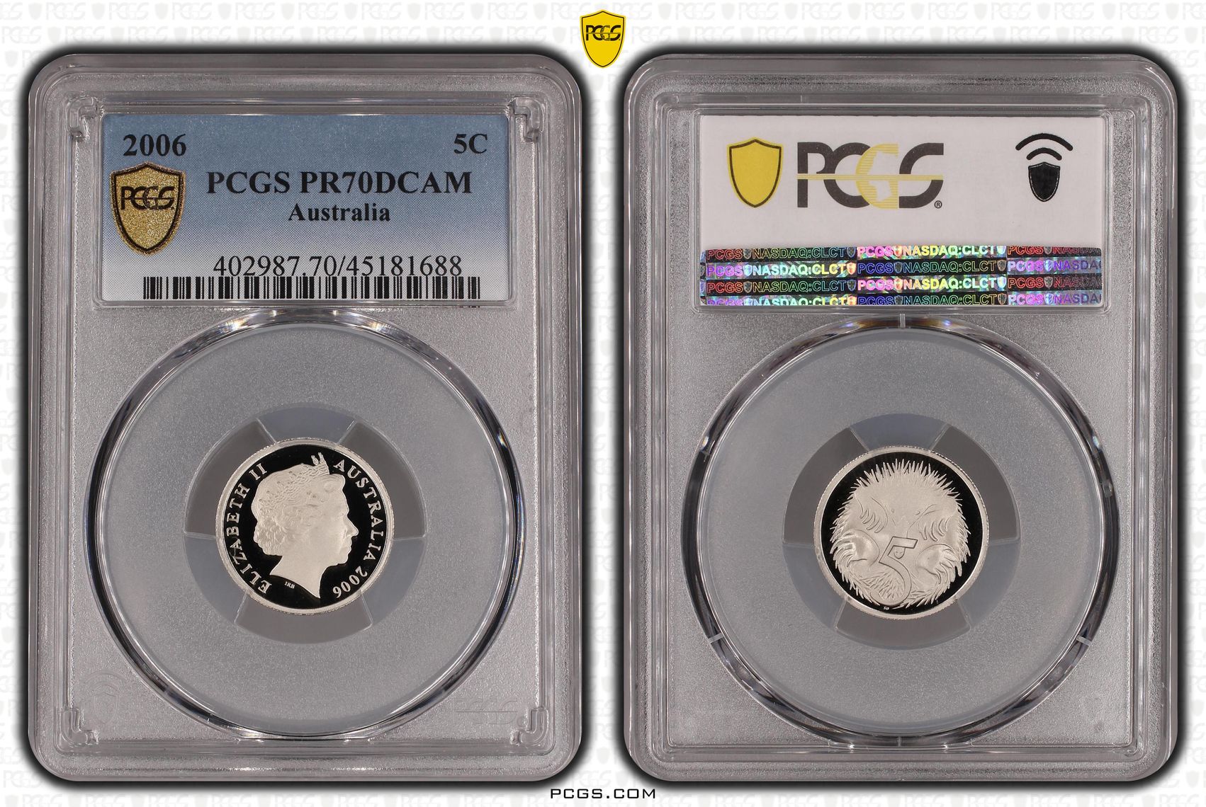 Elizabeth II, Five Cent, 2006, PCGS PR 70DCAM