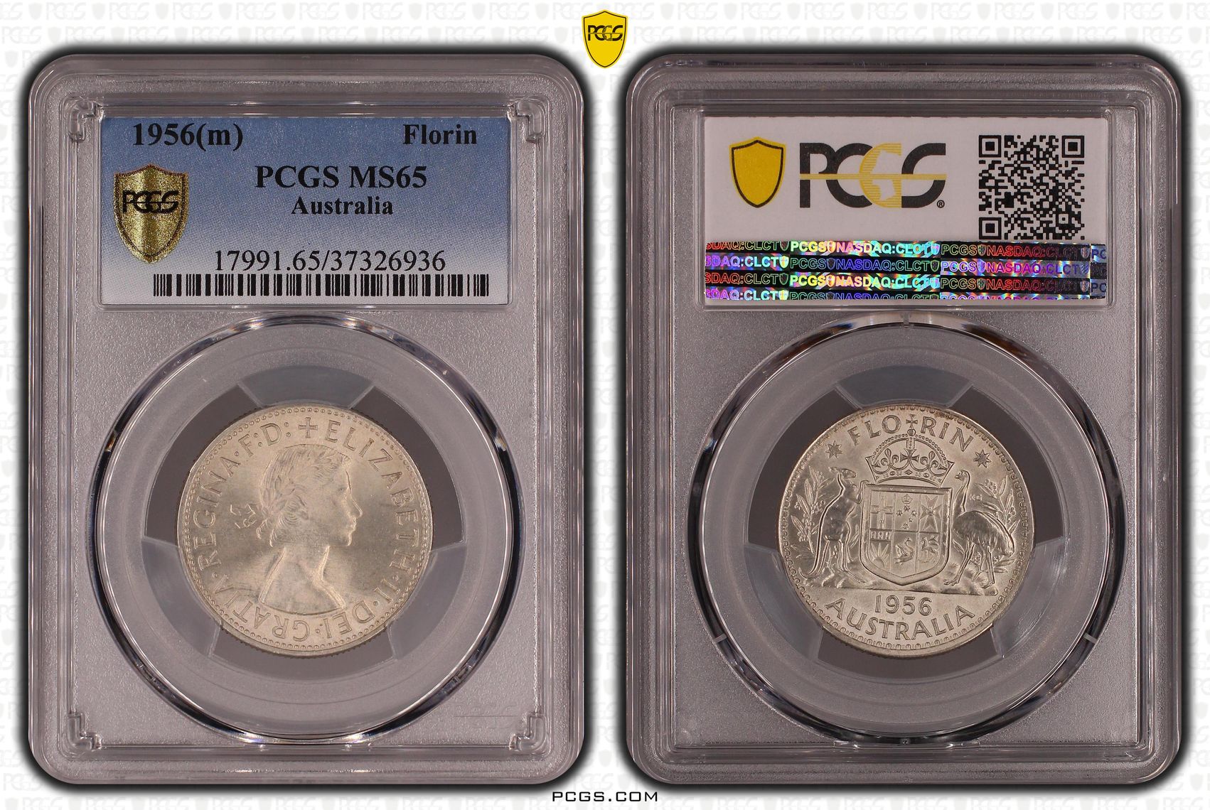 Florin, 1956(m), PCGS MS 65