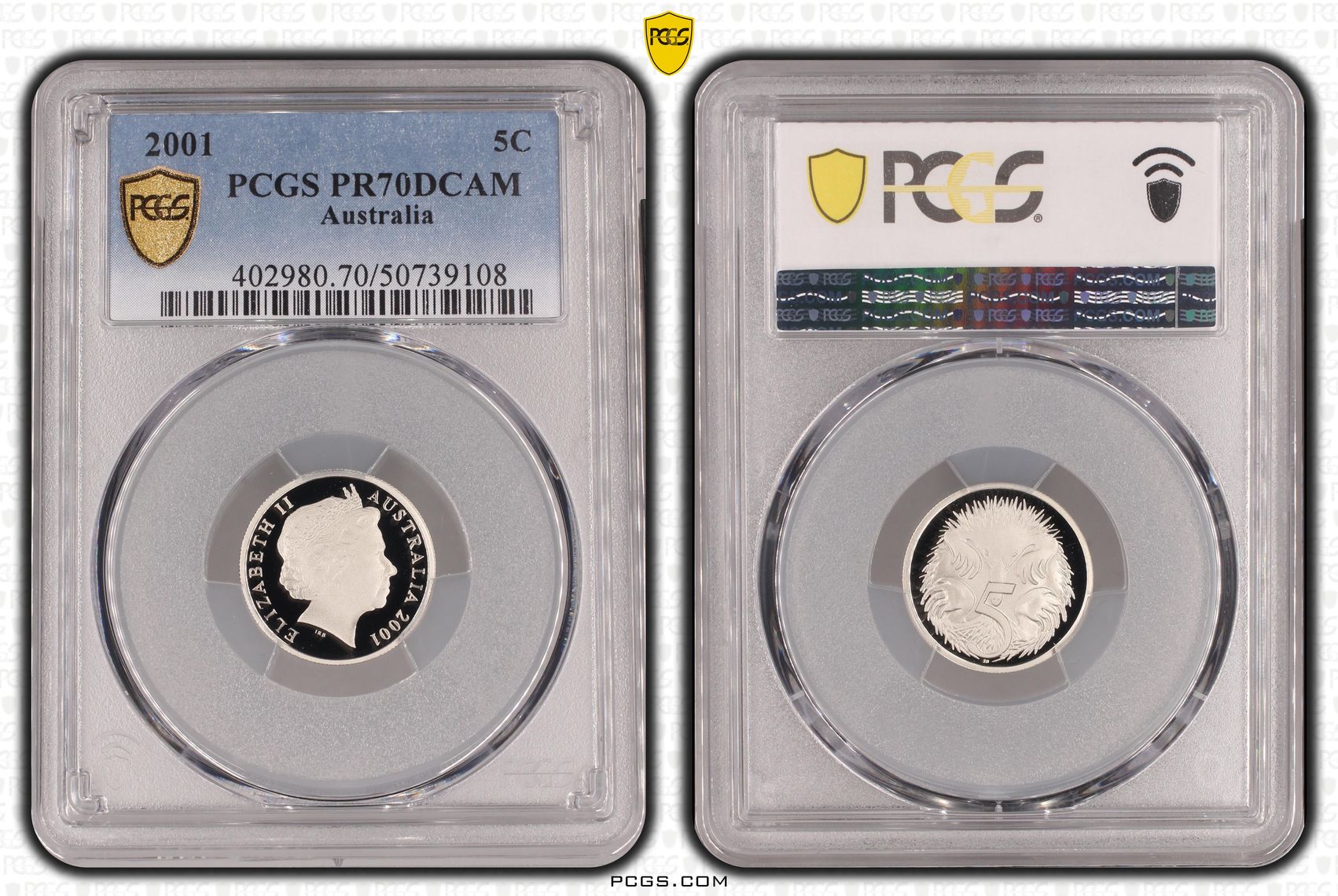 Five Cent, 2001, PCGS PR70DCAM