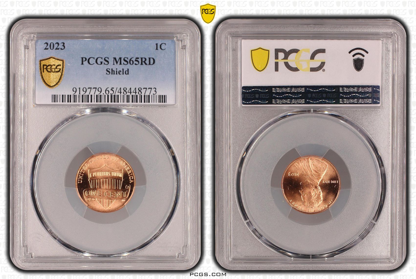 The United States of America, Shield , One Cent, 2023, PCGS MS65RD