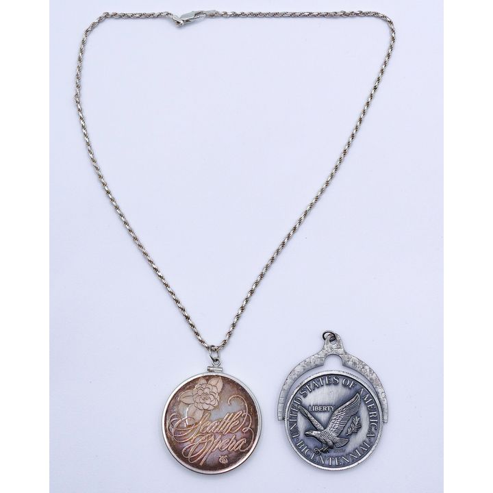 Seattle Opera .999 Silver 1oz Pendant Necklace etc.