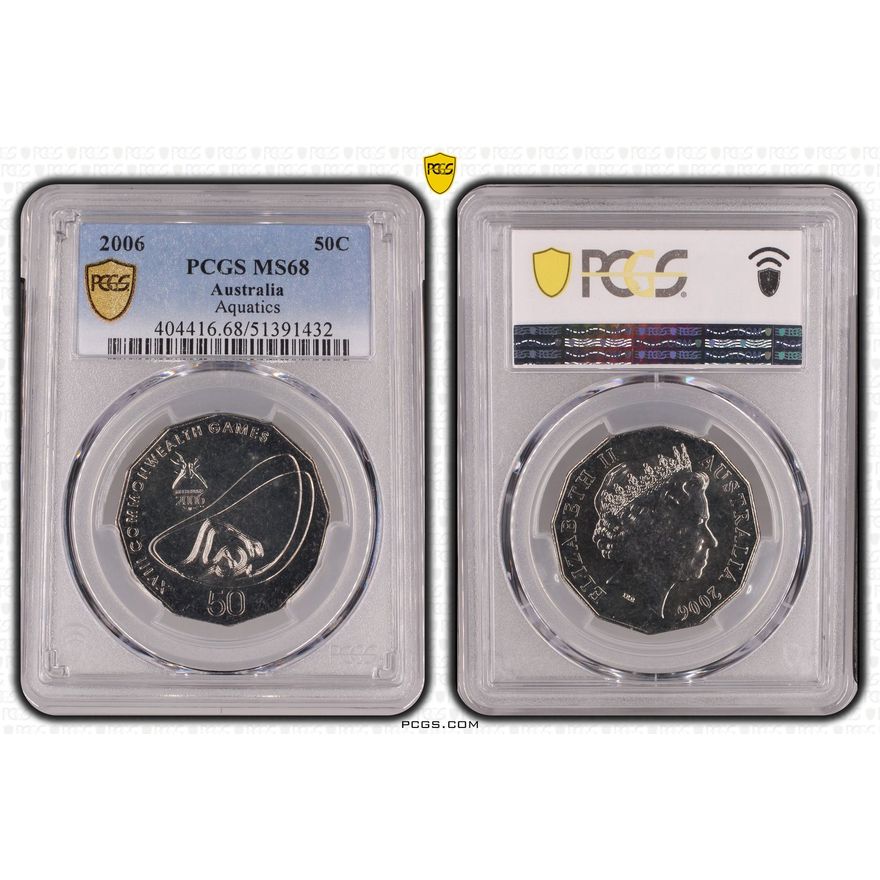 Aquatics, POP 5/0, Fifty Cent, 2006, PCGS MS68